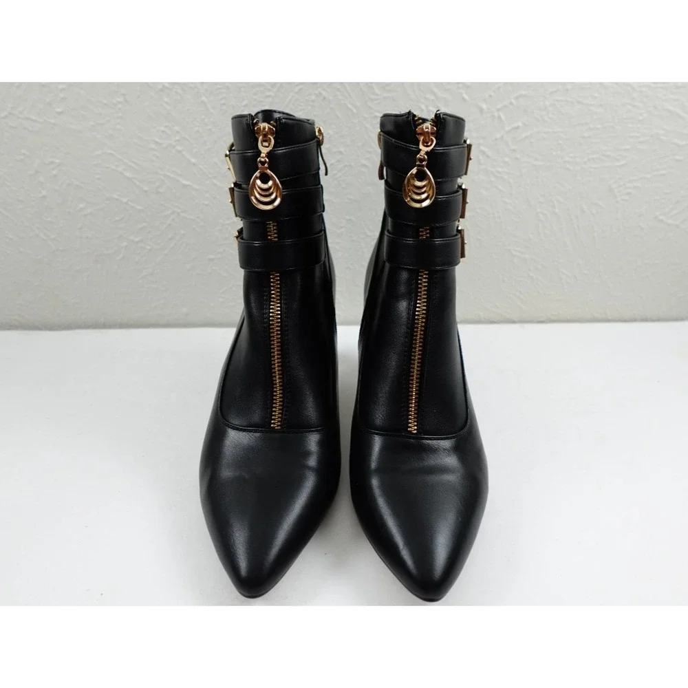 Women's IDIFU Black Buckle Strap Ankle Boots Size 11
